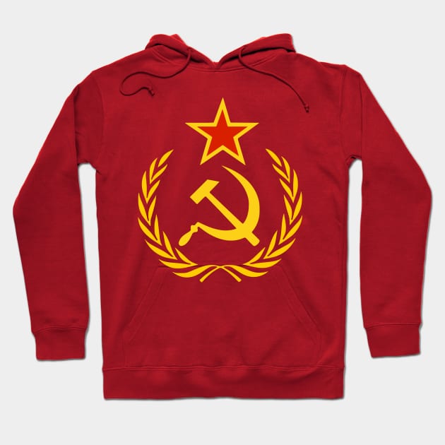 Soviet Hammer and Sickle Star Hoodie by RevolutionToday